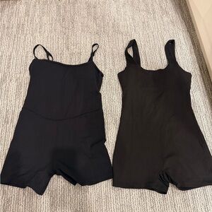 Black yoga mini Rompers